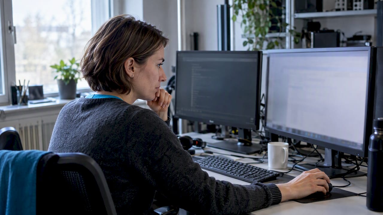 Analystin untersucht Domainwechsel im technischen Testumfeld